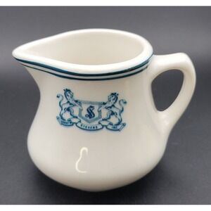 Vintage Homer Laughlin Creamer Blue Crest Logo Restaurant Ware 3" USA